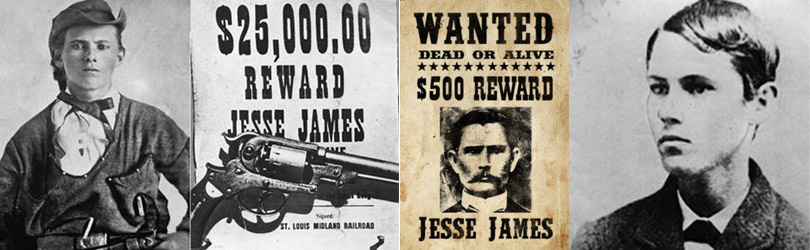 Jesse James outlaw | Jesse James reward poster